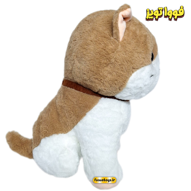 عروسک گربه قلاده نگین دار سایز 30cm