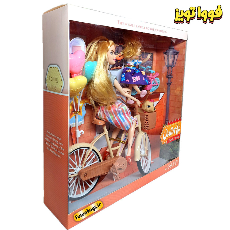 پک باربی دوچرخه سوار بهمراه لوازم آیتم