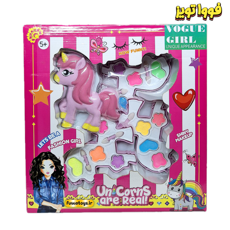 ست آرایشی کودک طرح یونیکورن قابل استفاده و ضدحساسیت