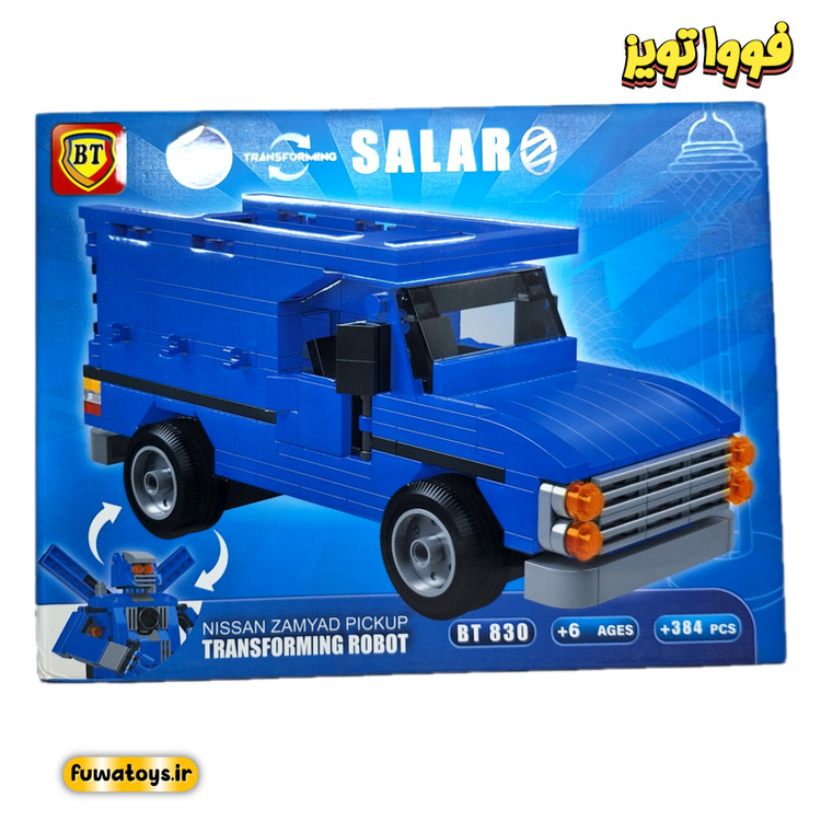 لگو ۲ مدل نیسان و ربات 384 قطعه برند BT