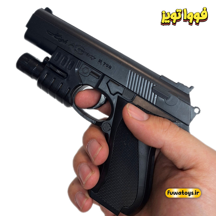 کلت ساچمه ای لیزری و چراغدار اسباب بازی مدل P.729-2