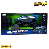 ماشین کنترلی شارژی تسلا(بدنه و چرخ ها چراغدار) مدل 33628