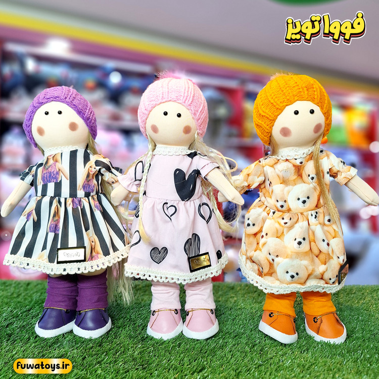 عروسک دختر و پسر روسی (مو بلند) سایز 35cm