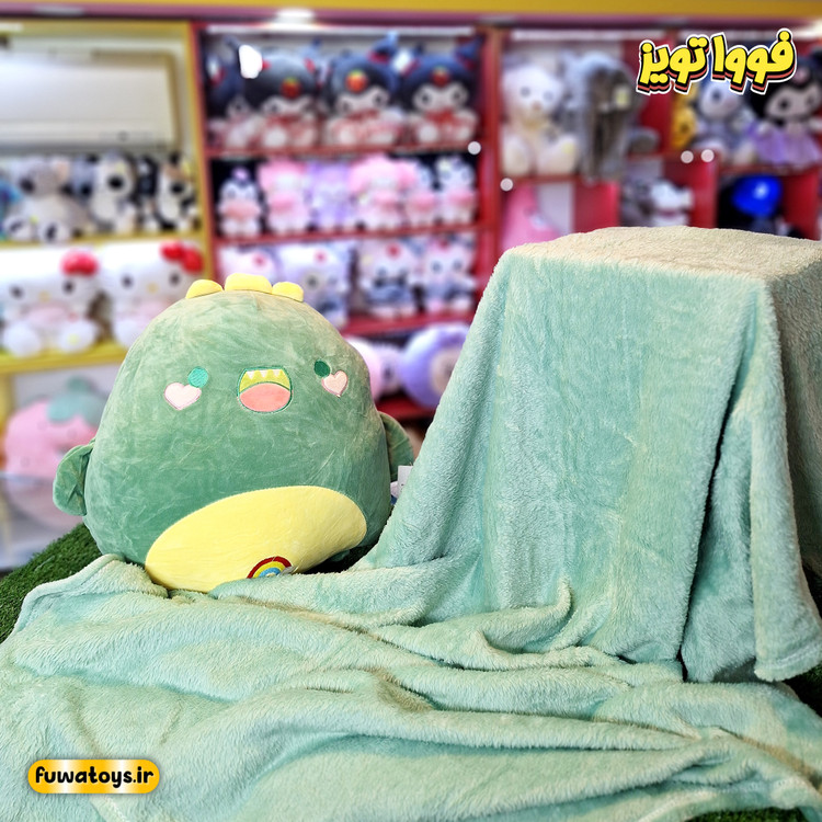 پتو بالشتی مدل دایناسور خپل سایز پتو 180cm