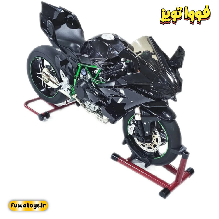 ماکت موتور کاوازاکی نینجا H2R سایز 1:6 شارژی دودزا با صدا و چراغ